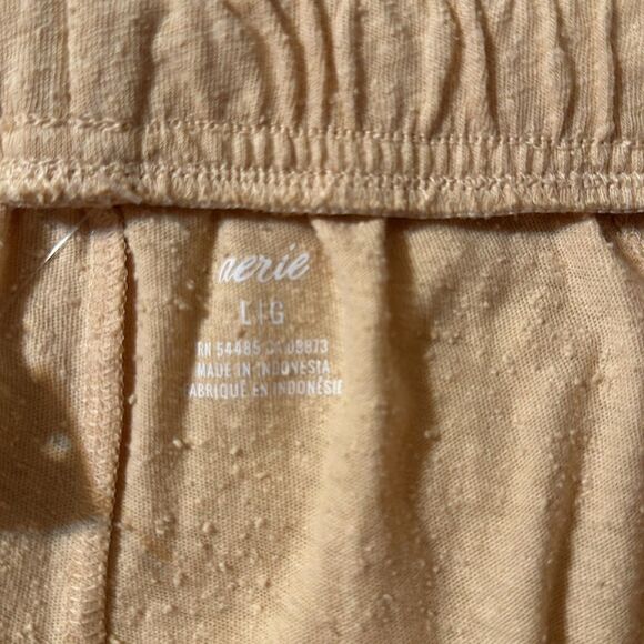 aerie L Almond Yellow Oversized Lounge JoggerβDrawstring Sweatpants with Pockets - Picture 10 of 11